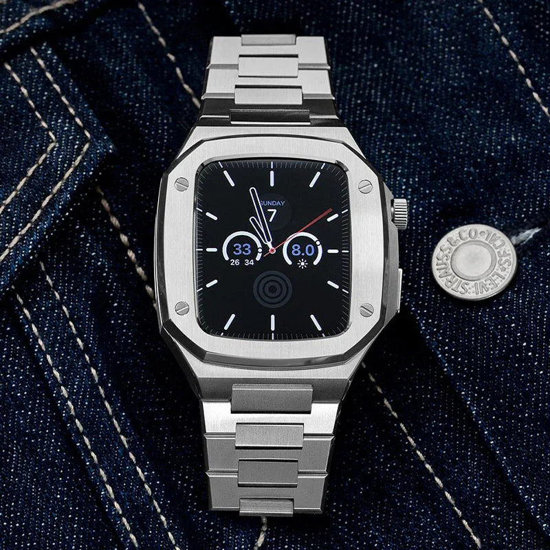 Luxury apple watch case and band set for apple Series 9/8/7/se/6/5 - CIVIBUY