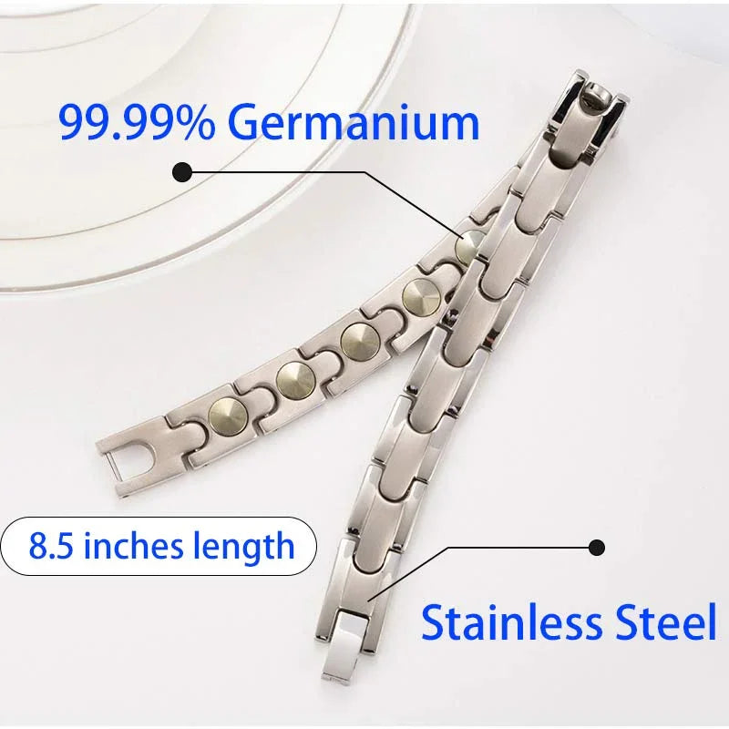 Germanium Magnetic Bracelet for Men stainless steel Arthritis Pain Relief Bracelet - CIVIBUY