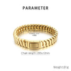 Cuba stainless steel heavy bracelet for men biker style bracelet D4-K - CIVIBUY