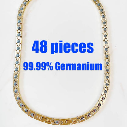 Germanium Necklace Blood Circulation Pain Relif Chain Jewelry Gold Necklace SC-G9 - CIVIBUY