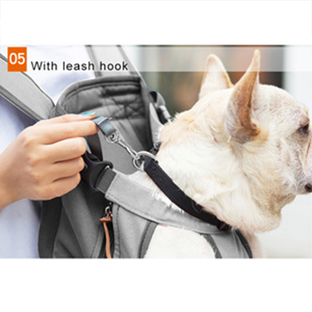 Pet Backpack Carrier ForDogs Front Travel Bag Carrying For Small Dogs,Grey