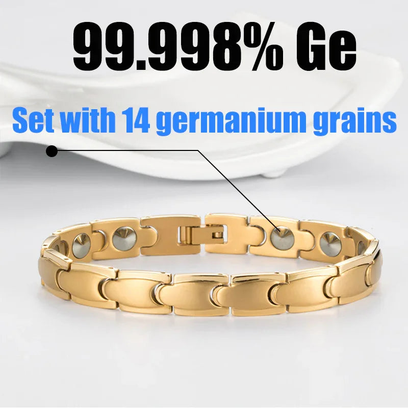 99.99% Germanium Magnetic Bracelet for Men Tungsten Arthritis Pain Relief Bracelet - CIVIBUY