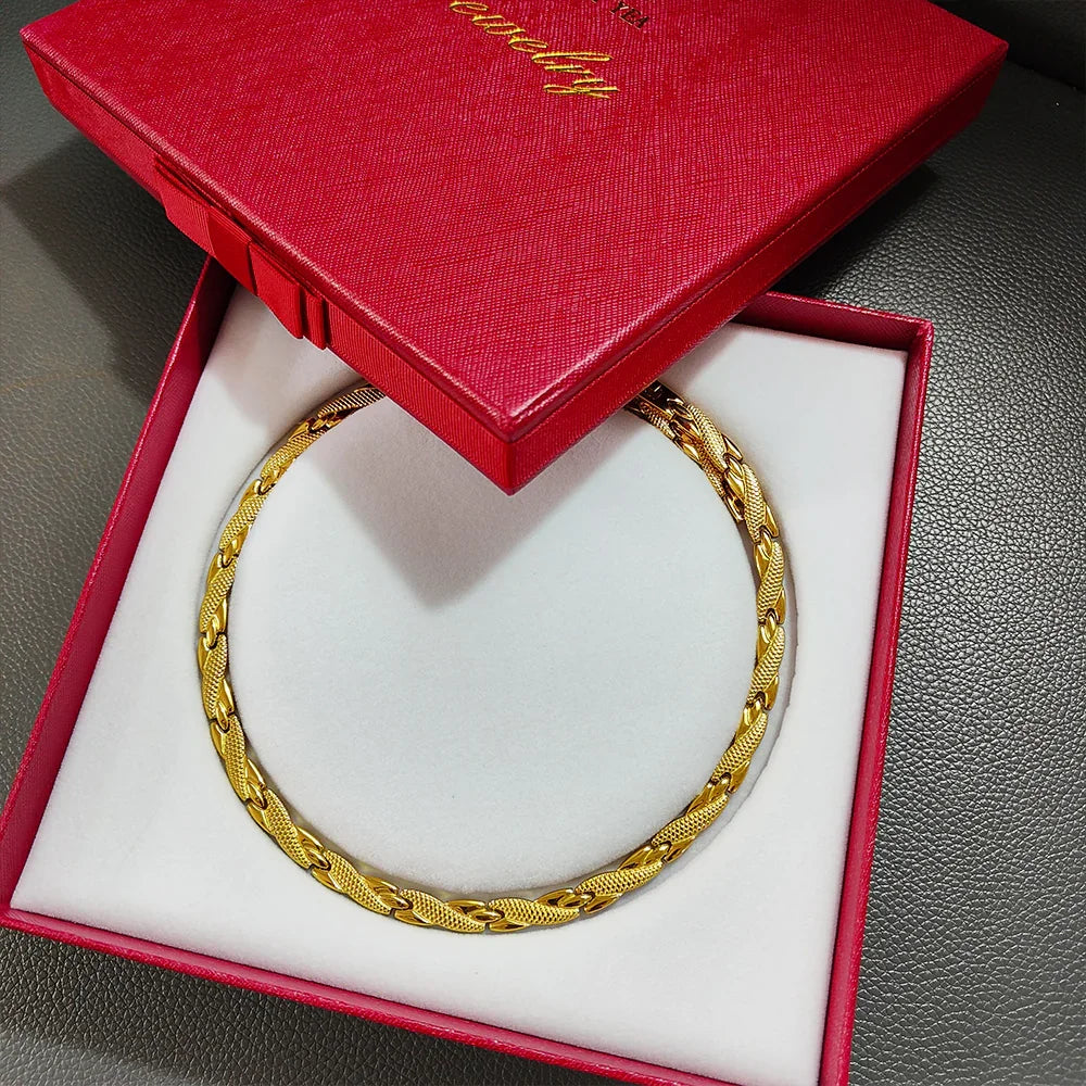 Men's Magnetic Therapy Necklaces Magnetic necklace Headaches HEL-X7 - CIVIBUY