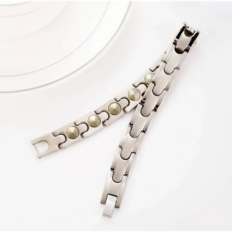 Germanium Magnetic Bracelet for Men stainless steel Arthritis Pain Relief Bracelet - CIVIBUY