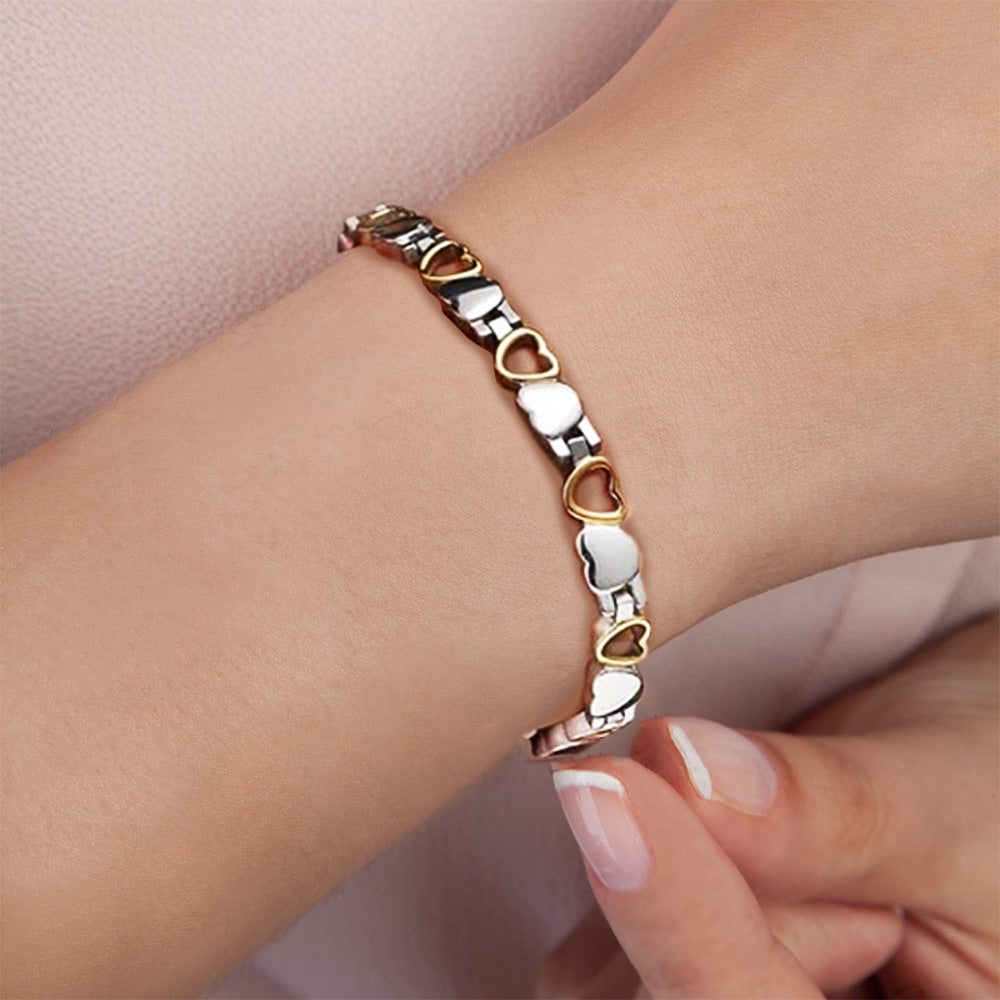 Magnetic Therapy Bracelet Magnet Bracelets for Women Arthritis and Joint Pain Silver Gold