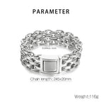 Heavy Motorcycle Double Chain Fashional Retro Strong Man Bracelet Gift 9ST-L - CIVIBUY