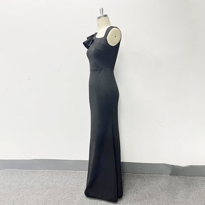 Black maxi dress women elegant luxury evening prom dresses vestido - CIVIBUY