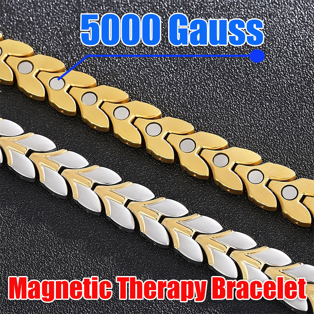 Elegant Men Titanium Magnetic Therapy Bracelet Pain Relief for Arthritis - CIVIBUY