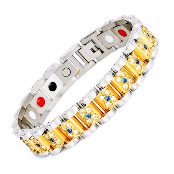 Zircon Magnetic Bracelet for Men Tungsten Arthritis Pain Relief Bracelet
