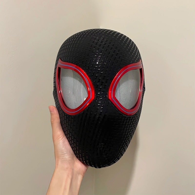 Spidey Mask Miles Headgear Cosplay Moving Eyes Electronic Mask Spider Toys - CIVIBUY