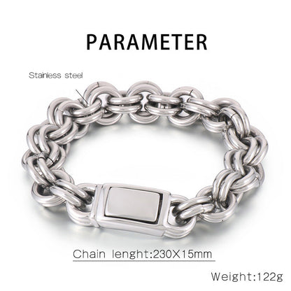 simple Roma Bracelets For Men Steel Viking Link Chain - CIVIBUY