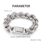 simple Roma Bracelets For Men Steel Viking Link Chain - CIVIBUY