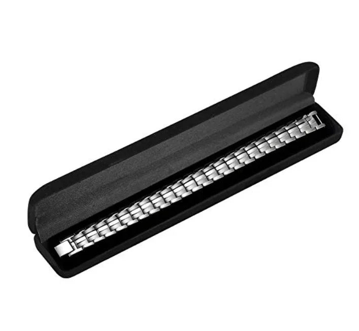 調整可能な関節炎の痛みを軽減するための二重強度4要素チタン磁気治療ブレスレット