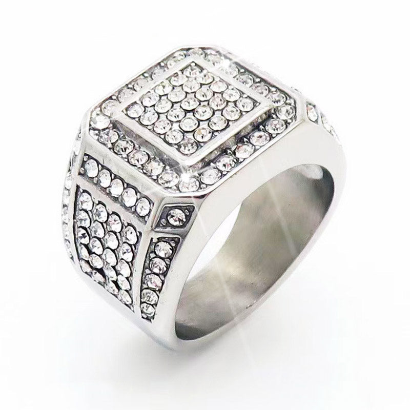 Sparkly Ring  White Cubic Zirconia Wedding Engagement Rings for Women men - CIVIBUY