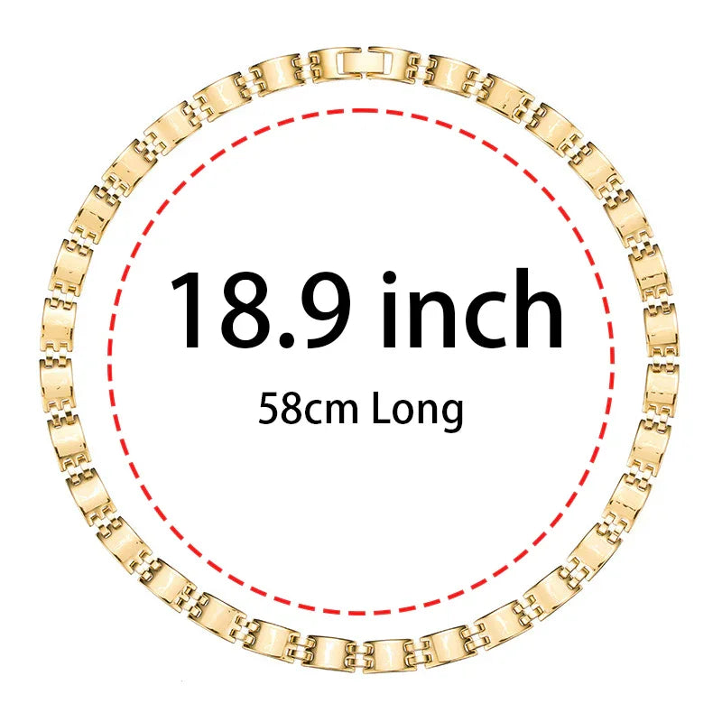 Germanium Necklace Blood Circulation Pain Relif Jewelry Gold Necklace SC-G11 - CIVIBUY