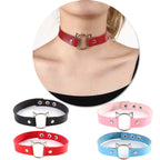 PU Leather Gothic Punk Choker Necklace with Cat Shape Necklace【4Pack】 - CIVIBUY