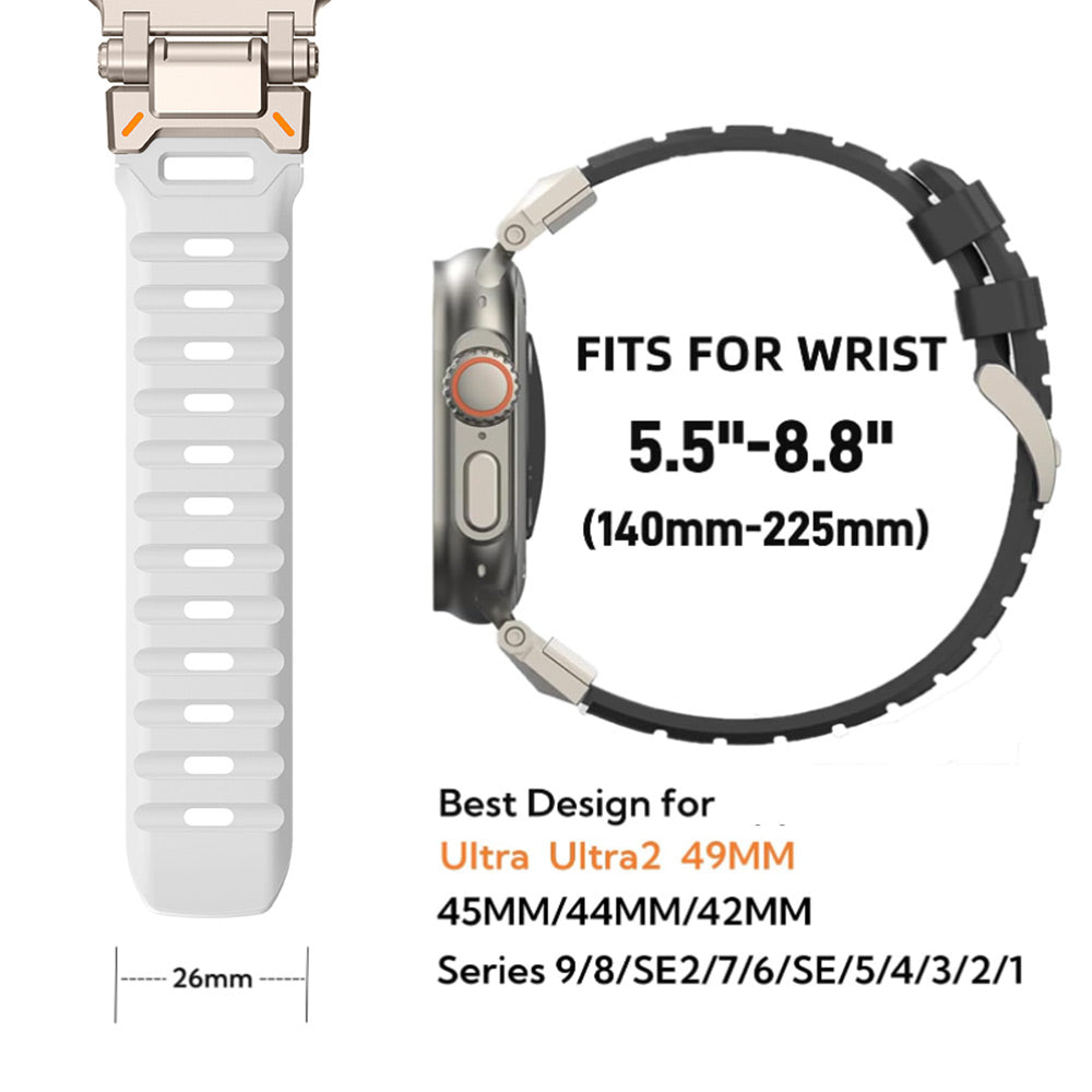 Rugged Apple Watch Ultra 2 Strap 49mm iwatch Ultra strength Fluororubber band XDM-Z9