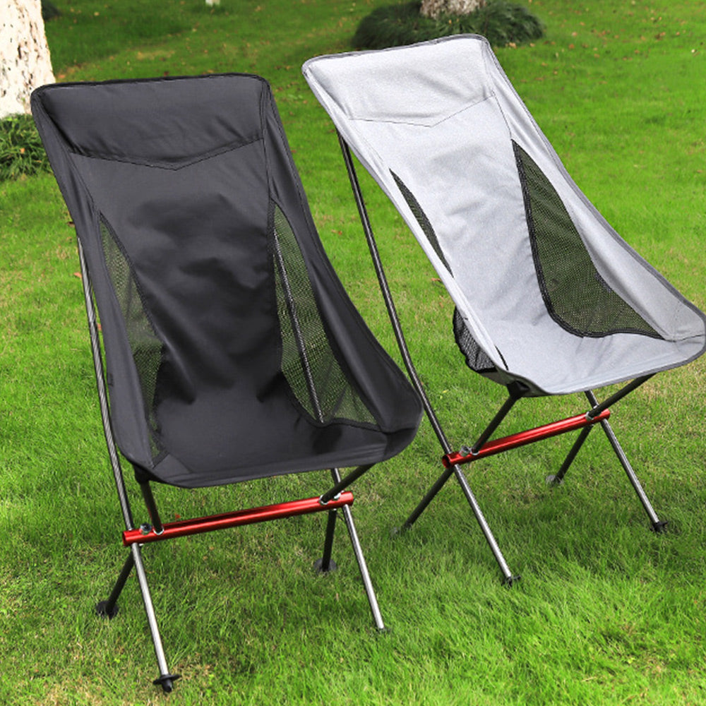 Folding Camping Chair, Lightweight High Back Portable Small Chair, Large Heavy Duty 150KG for Adults