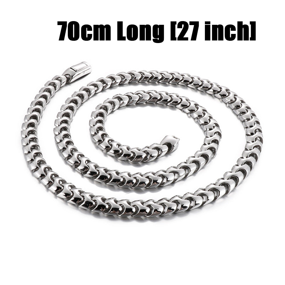 Stylish Stainless Steel Link Chain Mens Silver Chain Necklace For