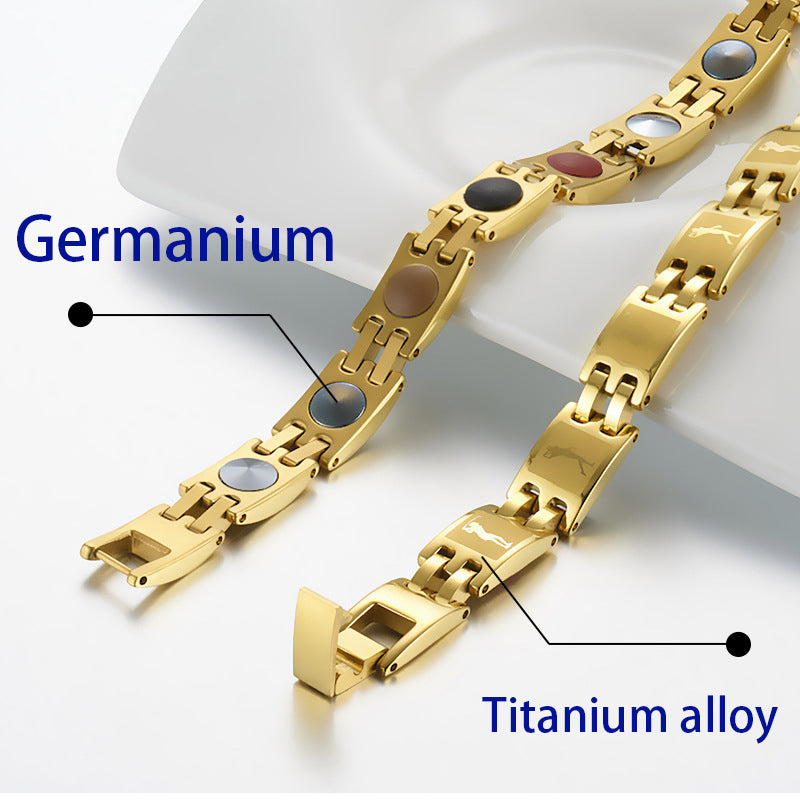 Germanium Necklace Blood Circulation Pain Relif Jewelry Gold Necklace SC-G11 - CIVIBUY