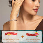 Zircon Sparkly Pure Copper Magnetic Bracelet 3000 Gauss For Mother