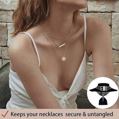 Layered Necklace Clasp 18K Gold and Silver Necklace Separator for Layering, Multiple Necklace Clasps and Closures for Women - CIVIBUY