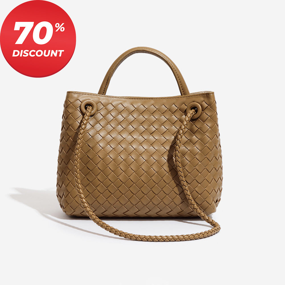 Woven Bags for Women Bowknot Small Tote Hobo Crossbody Bags PU Leather Handwoven Satchel Woven Purses Gift - CIVIBUY