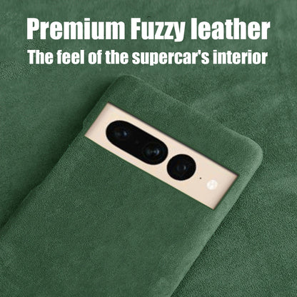 Premium Fuzzy Leather Phone Case for Google Pixel 9 Pro 