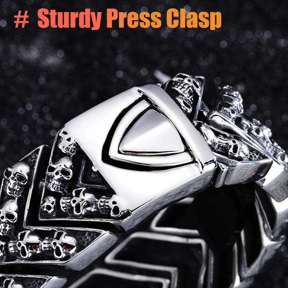 Heavy Study Steel Large Link Motorcycle Bike Bracelet, crafted for durability and style under $30