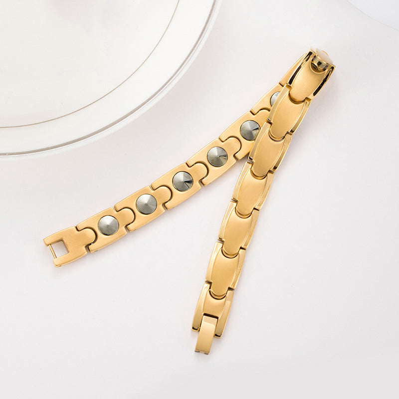 99.99% Germanium Magnetic Bracelet for Men Tungsten Arthritis Pain Relief Bracelet - CIVIBUY