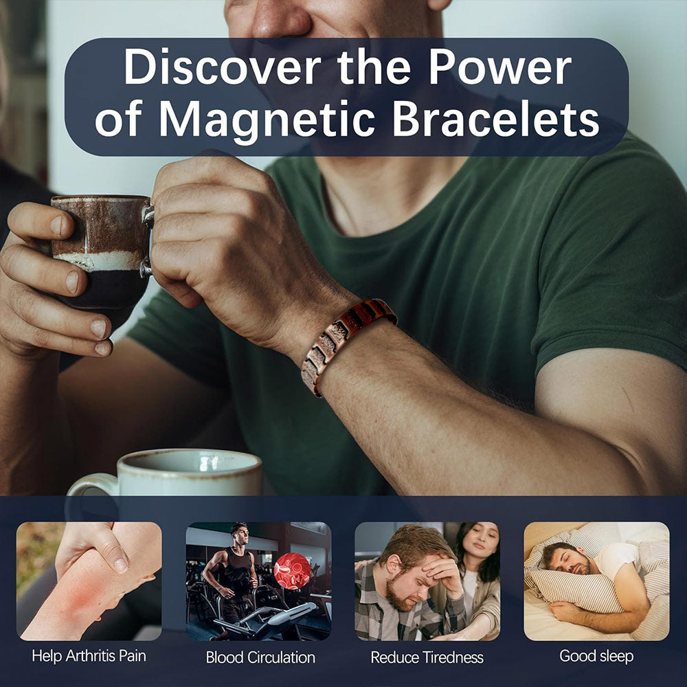 Copper Bracelet for Men Power Magnetic Bracelets - Dad Golf Bracelet