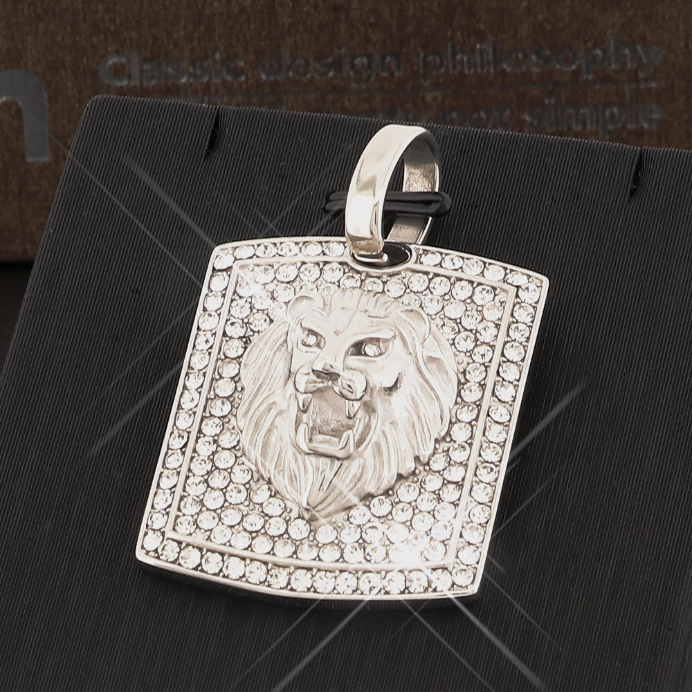 Lion's Korean trendy zircon diamond pendant K-popThick Gold necklace【wholesale】 - CIVIBUY