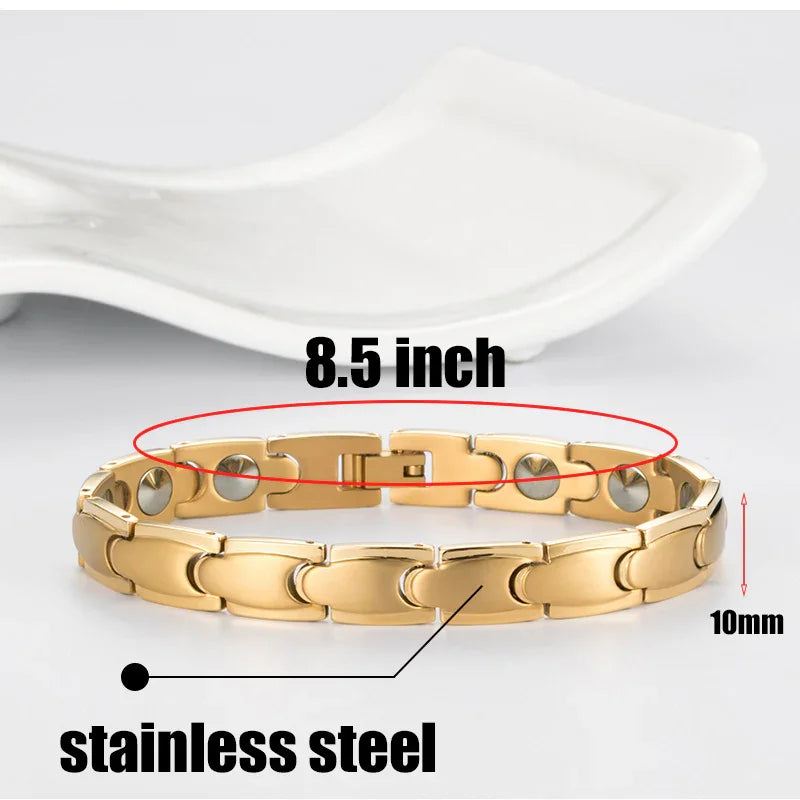 99.99% Germanium Magnetic Bracelet for Men Tungsten Arthritis Pain Relief Bracelet - CIVIBUY