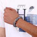 Eagle stainless steel heavy bracelet for men biker style bracelet - CIVIBUY