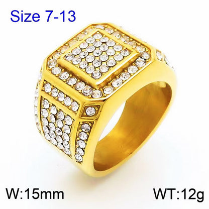 Sparkly Ring  White Cubic Zirconia Wedding Engagement Rings for Women men - CIVIBUY