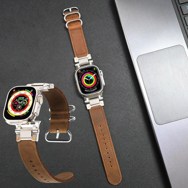 レザーバンド ハンドメイド Apple Watch ULTRA/10/9/8 レザーウォッチバンド 42/44/45/46/49MM