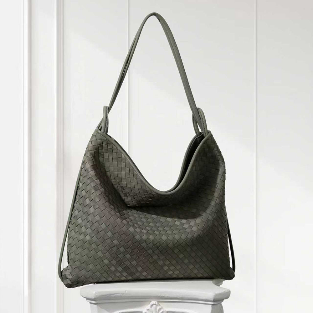 Women’s Brown Tote Bag Soft Slouchy Top Handle Handbag for Daily