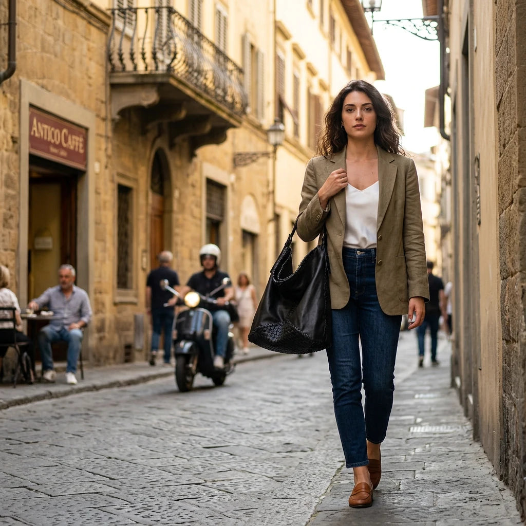 Large Slouchy Woven Hobo Bag Fringed Leather Carryall for Women