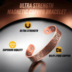 Irish Tree Stamped Copper Bracelet: Magnetic Therapy & Style