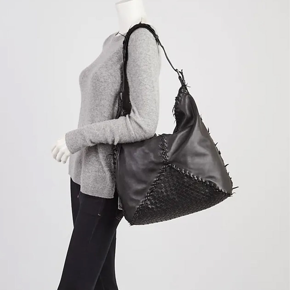 Medium Leather Shoulder Bag | Luxury Blue Genuine Leather Handbag