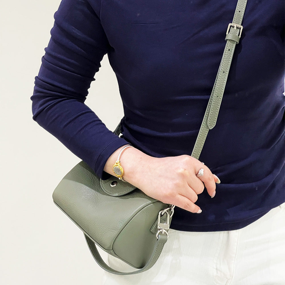 女性用レザー編みバケットバッグ レザー手編みバッグ 女性へのギフト、羊皮