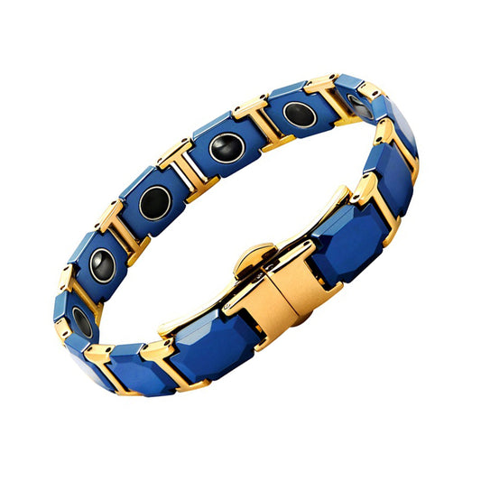 Men's Magnetic Bracelets for Arthritis Pain Relief - Stylish Blue Design