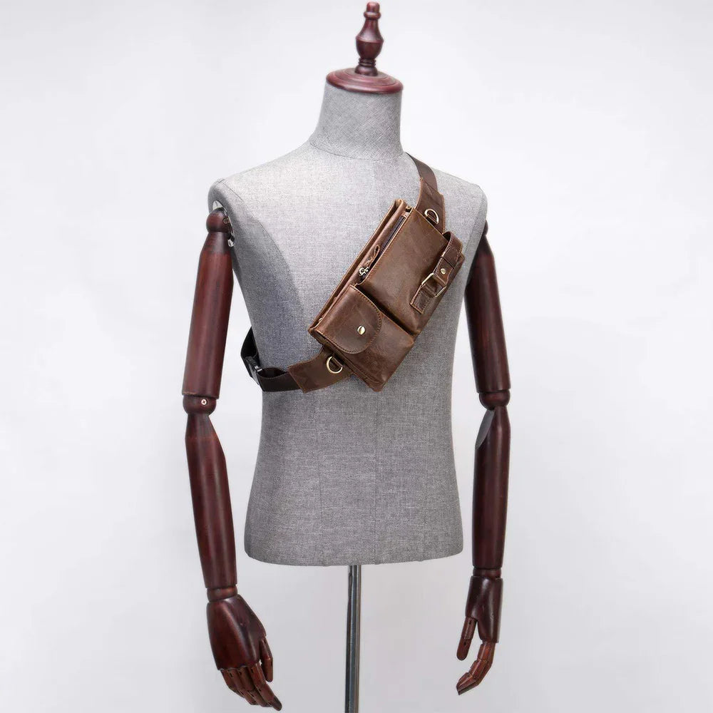 Genuine Leather Belt Bag Zara– Stylish Fanny Bag For Travel, Outdoor