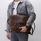 メンズビジネスバッグ 牛革 クロスボディ 出張用