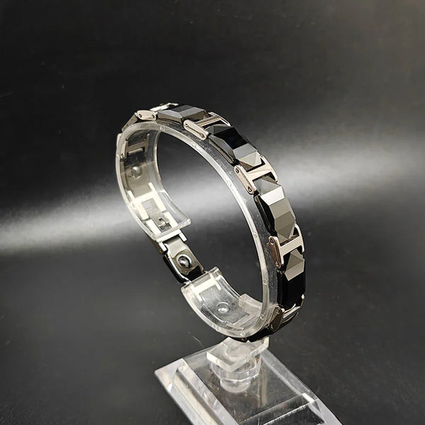 Men's Magnetic Bracelet for Pain Relief – Strong Therapy Magnets,Silver