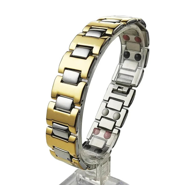 Mens Magnetic Bracelet with High Powered 3500 Gauss Magnets,8.6 Inches