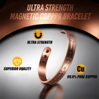 Copper Viking Bracelet: Stamped Pattern & Magnetic Benefits