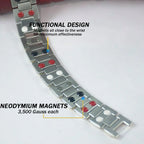 メンズ 99% 純銅磁気ブレスレット ハイパワーマグネット 5000ガウス 8.6インチチェーン付き