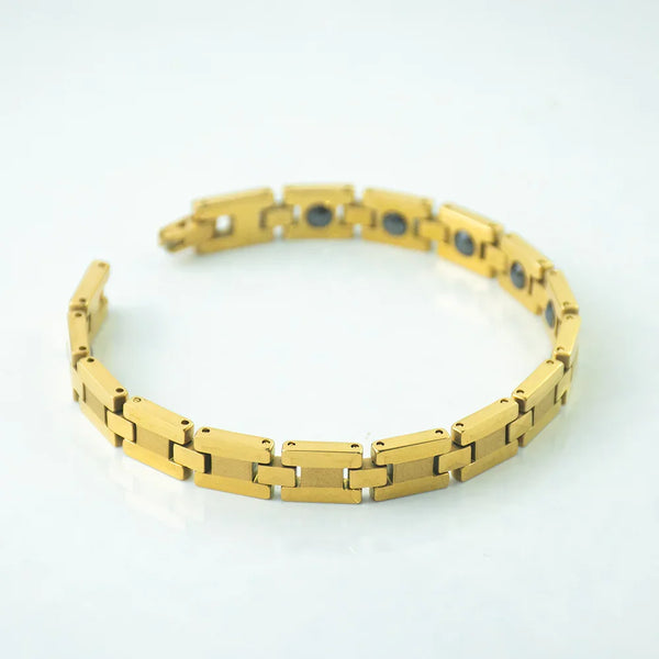 Gold Magnetic Diamond Bracelet for Women Link Therapy Jewelry for weight loss