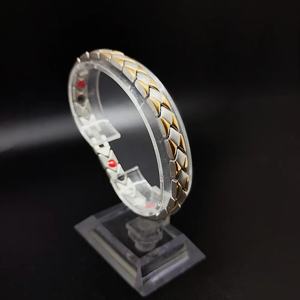 チタン ブレスレット 磁気療法ブレスレット 女性のための痛みの軽減